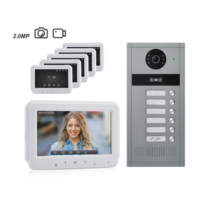 <span class=keywords><strong>7</strong></span> inç HD 1080P görüntülü kapı telefonu çok daire 6 adet interkom otomatik Video fotoğraf kayıt kablolu kapı zili kamerası - Product Image 1