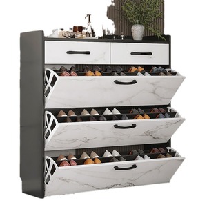 <span class=keywords><strong>Armoire</strong></span> à chaussures à rabat, porte ultra-mince, nouveau best-seller 2024, entrée étroite intérieure, couloir, support mural - Product Image 5