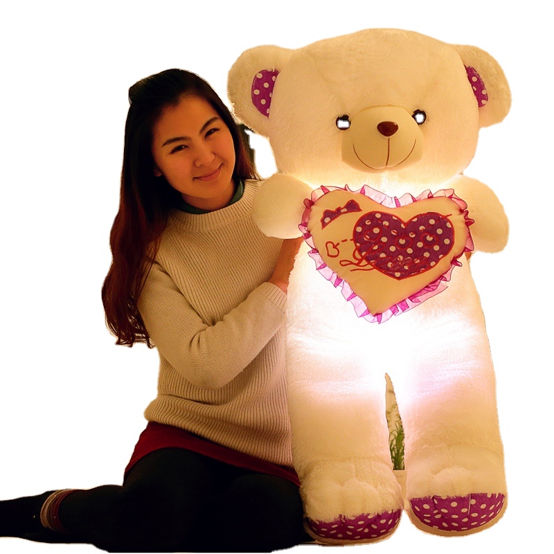 High Quality Wholesale Stuffed Customized Soft Plush Toy LED Toys Night Lighting Bear bedtime toys