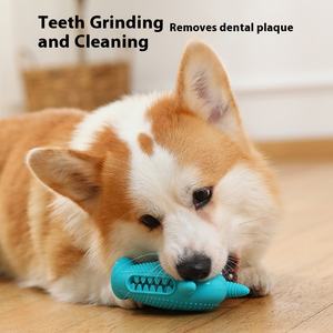 Molinillo de dientes de perro con voz de monstruo pequeño, juguete ecológico de silicona para perros, cepillo de dientes resistente a mordeduras, fácil limpieza para perros de compañía - Product Image 2