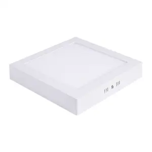 Luminária de teto montada em superfície para uso doméstico, 6w, 12w, 18w, 24w, economizadora de energia, para escritório e escola, painel de luz quadrado