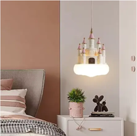 Moderne Lampe LED Fille Enfants Chambre Chevet Veilleuse Dessin Animé Château Plafonnier pour Chambre d'Enfants