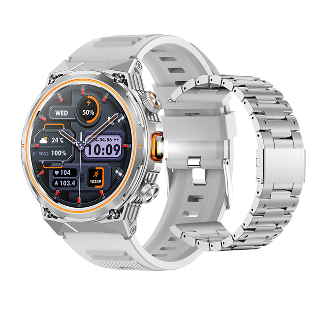 AK81 Men's Sport Smartwatch 1.46Inch Display for BT Call Heart Rate Monitor Flashlight Activity Tracker Smart Watch 2025