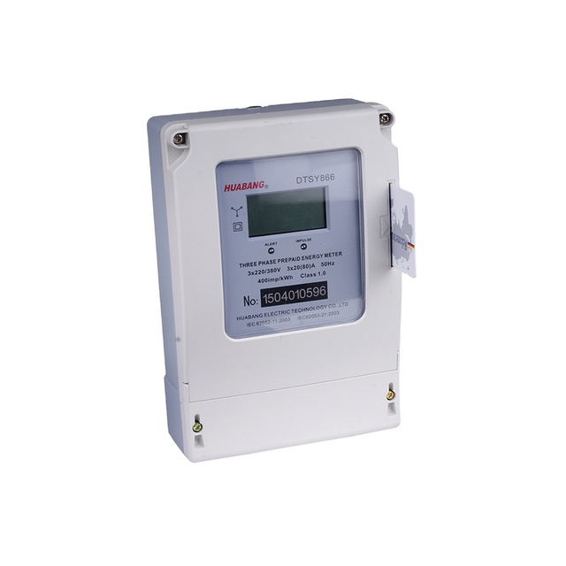 Three Phase Four Wire IC Card Electric kwh Prepaid Meter