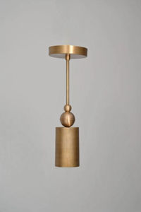 Luminaire suspendu moderne en laiton fait main, style mid-century, pour la maison ou le bureau, spot LED à intensité variable avec finition polie - Product Image 4