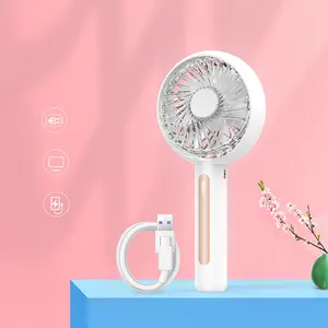 Nieuwe Stijl 1200 Mah Batterij Usb Oplaadbare Fan Draagbare Mini Telefoon Houder Handheld Fan Voor Tafel