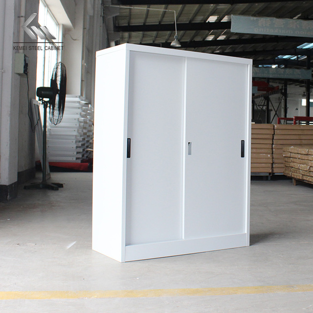 Modern Office Furniture Small Mini Low Half Height Cupboard 2 Sliding Door Display Metal Steel File Storage Cabinet Safe Lockers