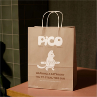 Bolsa de Papel para Regalos de Boda y Eventos, con Logotipo Personalizado de Lujo, Estampado Dorado, para Catering Gourmet, Certificación Ecológica, DDP