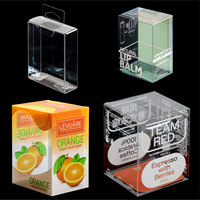 Boîte de présentation pliable transparente en RPET écologique imprimée sur mesure, emballage en plastique PET fait main pour les consommateurs soucieux de l'environnement