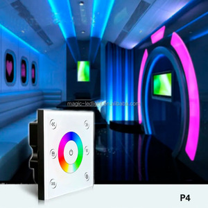 P4 + T4 DC12V-24V RF điều khiển từ xa Touch Panel Led điều khiển 12V 24V 4 kênh 4A RGB RGBW LED ánh sáng controllerfor dải ánh sáng - Product Image 4