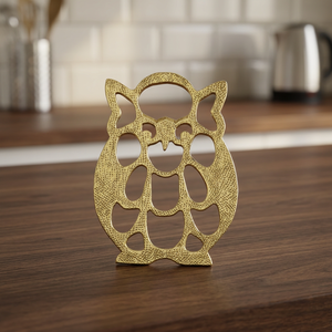 Décapsuleur réutilisable en laiton hibou argenté - Product Image 2