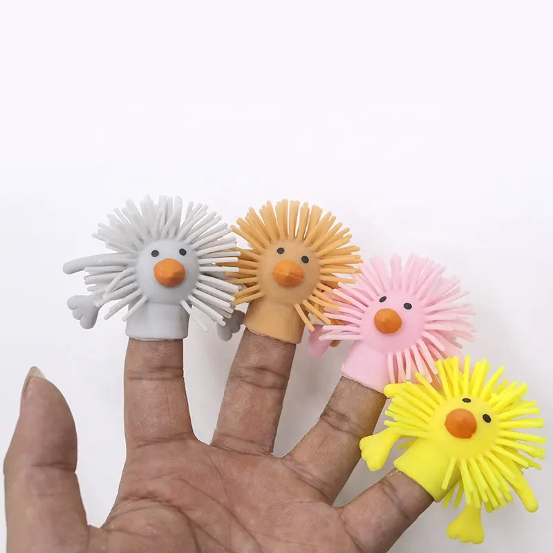 براءة اختراع الجملة TPR دمية ترتدى بالإصبع رخيصة TPR دمية ترتدى بالإصبع لطيف 4 تصميم البلاستيك دمية ترتدى بالإصبع للأطفال