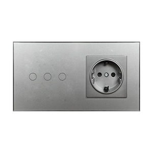 Avrupa Almanya Schuko Akıllı Yaşam Dokunmatik Panel Ev Tekli Priz 16A 100-240V Cam Duvar Prizi 228mm 40000 Döngülü Kolay - Product Image 5