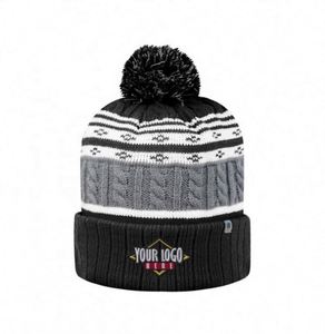 Bonnet en tricot sportif personnalisé en tissu éponge avec broderie de logo sur mesure pour une utilisation décontractée en extérieur en hiver - Product Image 4