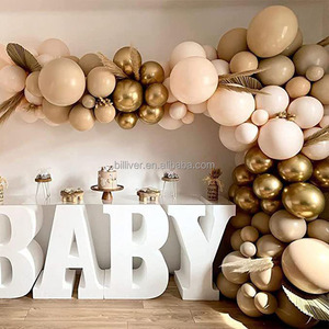 Baby Shower festa di nozze sfondo decorazione verde acqua blu palloncino arco ghirlanda di sabbia bianca pastello Macaron <span class=keywords><strong>in</strong></span> metallo palloncino d'oro - Product Image 3