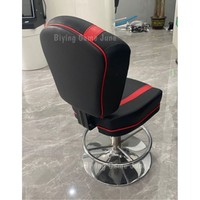 Tabouret de jeu multifonction de luxe avec repose-pieds et dossier en cuir PU, chaise réglable en hauteur pour salle de jeux