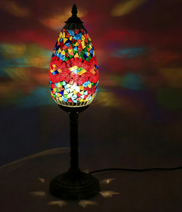 Tokin-<strong>lighting</strong> (TL1001) Handmade Mosaic Art Turkish LED &amp; Fluorescent Iron <strong>Table</strong> Lamp with E14 Base AC Powered - Product Image 4