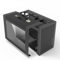 Zeromaster Desktop Mini Computer Case PC Cabinet Computer Micro ATX Mini ITX Case Gaming Case Tempered Glass Portable PC Stock
