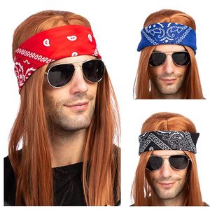 90s Rocker Costume Accessoires Ensemble Halloween Punk Perruque Heavy Metal Disco Party Hommes Rock Perruque Rockstar Performance Wear - Product Image 2