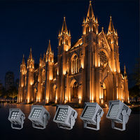 Reflector LED para Exteriores de Alta Potencia, Blanco Cálido, IP65 Impermeable, Ángulo de Luz Ajustable, CRI>85, para Iluminación de Fachadas de Edificios