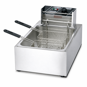 Freidora Eléctrica Comercial de un Solo Tanque y Doble Cesta, 12L, 220V, 3KW, para Papas Fritas, Alitas de Pollo, Restaurantes - Product Image 1