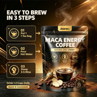 Poudre de café énergétique à la maca en marque privée pour la santé masculine avec un effet stimulant instantané, boisson naturelle de qualité supérieure à base de ginseng