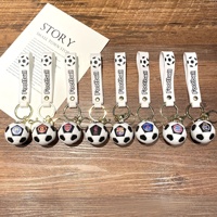 Nouveau porte-clés en métal de football de dessin animé, pendentif pour sac à dos, pour les garçons, les fans, cadeau commémoratif, pendentif de voiture