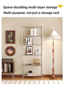 Medieval Polished Acrylic Shelving Unit Multi Tier <b>Wall</b> Adjacent Floor Standing <b>Rack</b> for <b>Shoes</b> Bags Books Home Display - Product Image 4