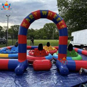 WINWAYTOYS Piste de course gonflable extérieure personnalisée en PVC pour mini-kart et Zorb Ball, 6x4m, pour 5 à 10 enfants, usage garderie - Product Image 3