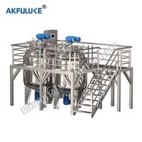 Mélangeur Agitateur Numérique AKFULUKE pour la Fabrication de Mayonnaise, Grade Sanitaire, Conforme aux Normes GMP, Émulsifiant Chauffant en Acier Inoxydable SUS304