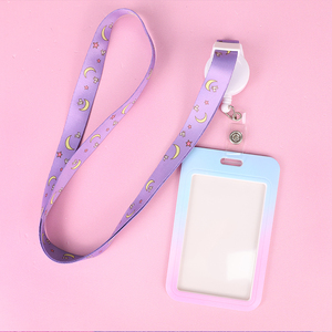 Cordón elástico de poliéster con estampado de dibujos animados, soporte para sesión fotográfica de Pvc, correa de teléfono personalizada, logotipo en blanco, tarjeta de identificación 3D dura - Product Image 1