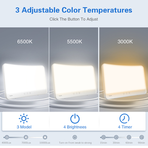 Lampe d'humeur USB pour appareils ménagers, luminosité réglable, lumière thérapeutique pour l'insomnie, usage domestique, matériau ABS blanc - Product Image 2