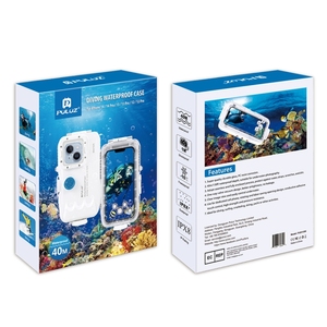 Custodia per telefono PULUZ 40m impermeabile per iPhone 15/14 di alta qualità con valvola <span class=keywords><strong>foto</strong></span> Video che porta custodia subacquea - Product Image 6