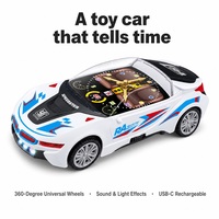 Voiture de course électrique pour enfants, avec son et lumière, rotation à 360°, rechargeable par USB-C, batterie incluse, LED multicolores, modèle très populaire