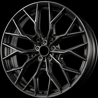 Nouvelle jante en alliage d'aluminium forgé 10 branches Y Mesh bicolore Gunmetal finition diamantée logo personnalisé 22x9.5 5x114.3 ET35