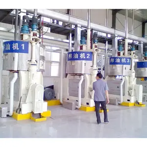 Automática completa de gran capacidad de girasol máquina de prensa de aceite/línea de producción de aceite