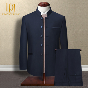 Abito da sposo da uomo di alta qualità con design a bottone singolo e taglio stile Zhongshan - Product Image 4