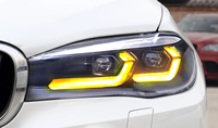 Ensemble de phares à LED avec projecteur double L DRL pour BMW X5 F15 2014-2018, Plug and Play, 6000K, clignotants dynamiques, mise à niveau