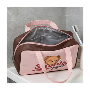 Bolsa de Maquillaje Portátil con Diseño de Osito de Peluche, Ecológica, con Cierre y Gran Capacidad, con Estampado Animal de <span class=keywords><strong>Isen</strong></span> - Product Image 2