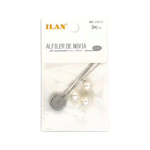 Broche de Perlas Ilan para Novia, 7.5 cm, Blanco K, 3 Piezas - Product Image 2