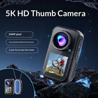 Caméra Sportive Extérieure 5K HD Double Écran Tactile HD 1,3 Pouces T70 avec Fixation Magnétique, Anti-Tremblement pour Moto et Pré-Enregistrement