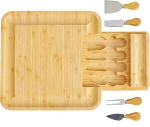 <span class=keywords><strong>Set</strong></span> di taglieri di salumi con accessori <span class=keywords><strong>per</strong></span> cassetti e formaggio di bambù <span class=keywords><strong>Set</strong></span> di <span class=keywords><strong>coltelli</strong></span> grande <span class=keywords><strong>carne</strong></span> e formaggio <span class=keywords><strong>per</strong></span> feste e regali - Product Image 5