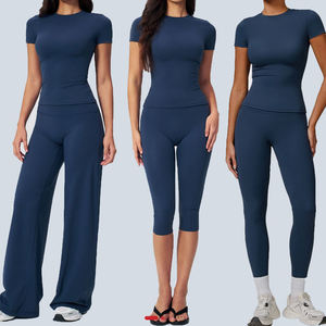 Custom Logo Tight Fit <strong>Capri</strong> Pants Outfit Activewear Yoga <strong>Capri</strong> <strong>Leggings</strong> for Women Workout Sets for Women Loungewear Gym Clothes - Product Image 3