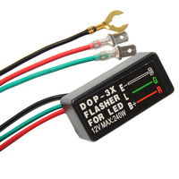 Relé Intermitente LED para Motocicleta y Automóvil DIHAO de 12 V, Intermitente LED Universal Impermeable DOP-3X, Luz Intermitente de Señal de Giro