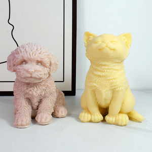 3D Large Size Teddy Dog <b>Candle</b> <b>Mold</b> Cat Silicone <b>Candle</b> <b>Molds</b> for <b>Candle</b> Making - Product Image 5