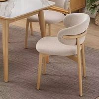 Chaise de salle à manger en bois de caoutchouc de luxe minimaliste moderne avec dossier, pour la maison, le bureau, l'hôtel, les banquets, les cafés, le salon