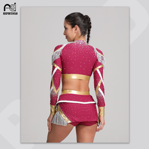 Uniformes de cheerleading pour enfants personnalisés avec strass - Product Image 3