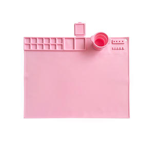 Hot Sale Multifunctional <b>Silicone</b> Painting Drawing Mat With Folded Cup Wipeable Washable Color Palette Educational Craft For Kid - Product Image 6