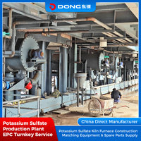 Solution clé en main EPC pour usine de sulfate de potassium, ligne de production SOP 10000TPY, four Mannheim et équipement complet inclus