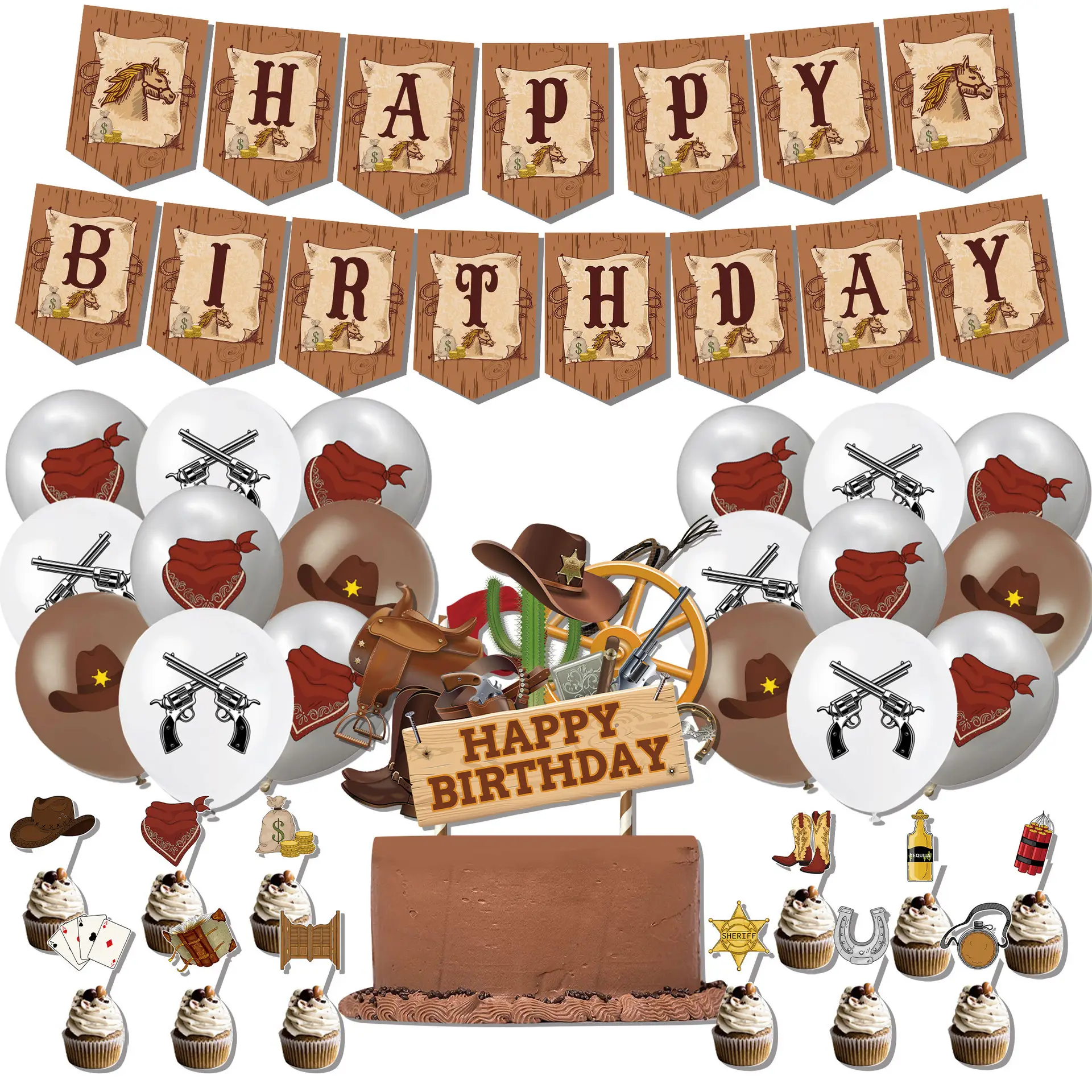 Estern owboy irthday arty orations, owboy heme arty para owys owgirl Aby